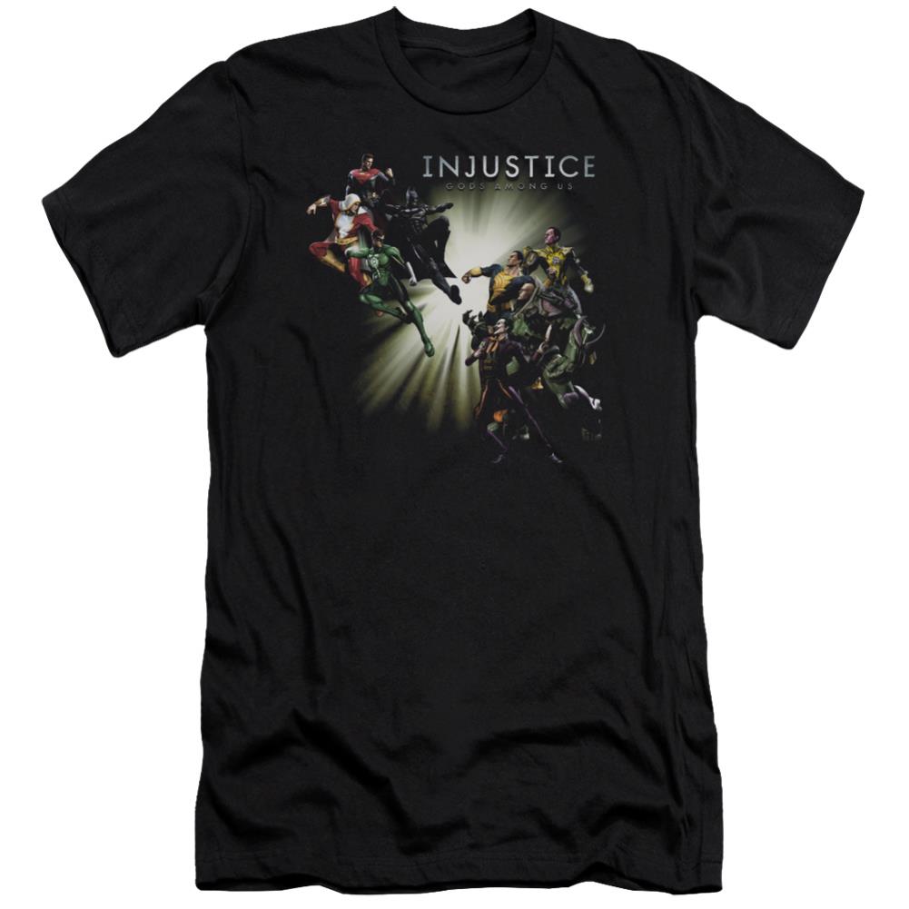 Injustice Gods Among Us Good VS Evil Men's Ultra-Soft 30/1 Cotton Slim Short-Sleeve T-Shirt