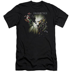 Injustice Gods Among Us Good VS Evil Men's Ultra-Soft 30/1 Cotton Slim Short-Sleeve T-Shirt
