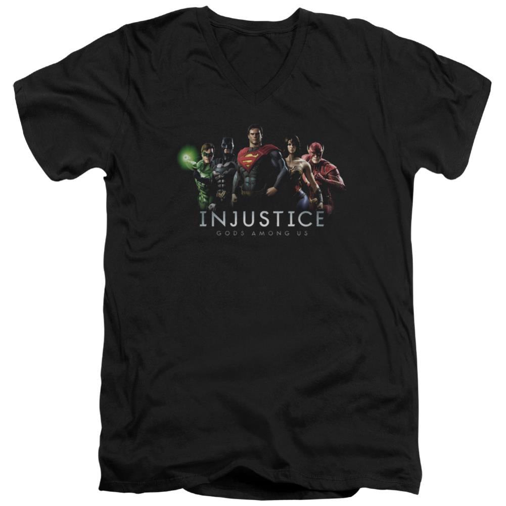 Injustice Gods Among Us Injustice League Men's 30/1 Cotton Slim V-Neck T-Shirt