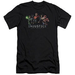 Injustice Gods Among Us Injustice League Men's Ultra-Soft 30/1 Cotton Slim Short-Sleeve T-Shirt