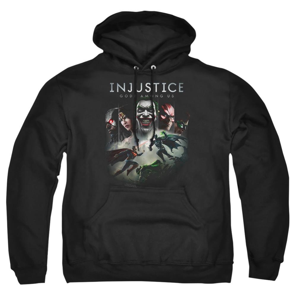 Injustice Gods Among Us Key Art Men's Pull-Over 75 25 Poly Hoodie