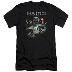 Injustice Gods Among Us Key Art Men's Ultra-Soft 30/1 Cotton Slim Short-Sleeve T-Shirt
