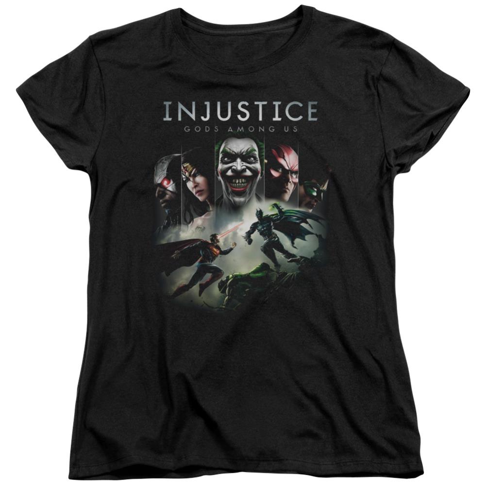 Injustice Gods Among Us Key Art Women's 18/1 Cotton Short-Sleeve T-Shirt