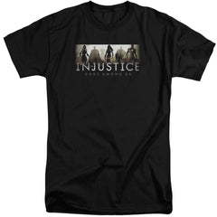 Injustice Gods Among Us Logo Men's 18/1 Tall Cotton Short-Sleeve T-Shirt