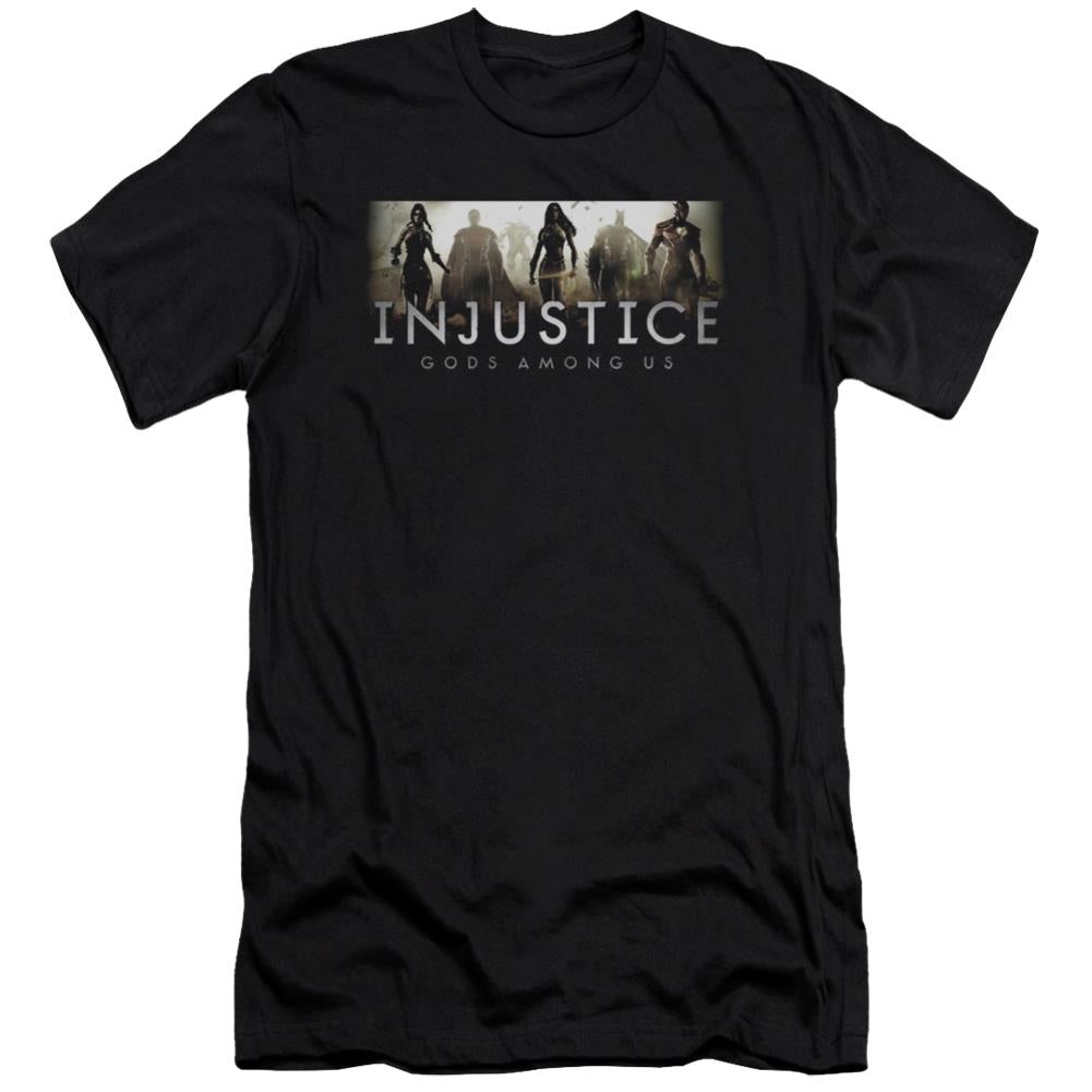 Injustice Gods Among Us Logo Men's Ultra-Soft 30/1 Cotton Slim Short-Sleeve T-Shirt