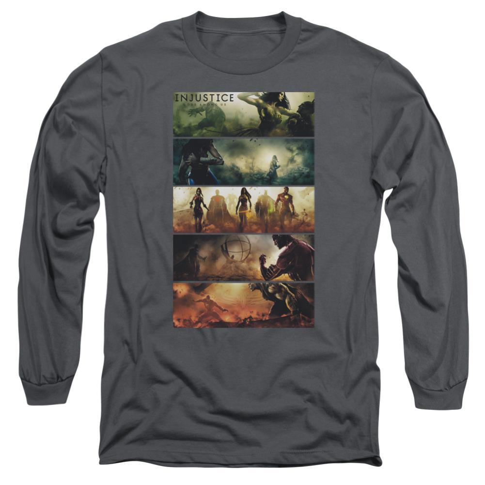 Injustice Gods Among Us Panels Men's 18/1 Cotton Long-Sleeve T-Shirt