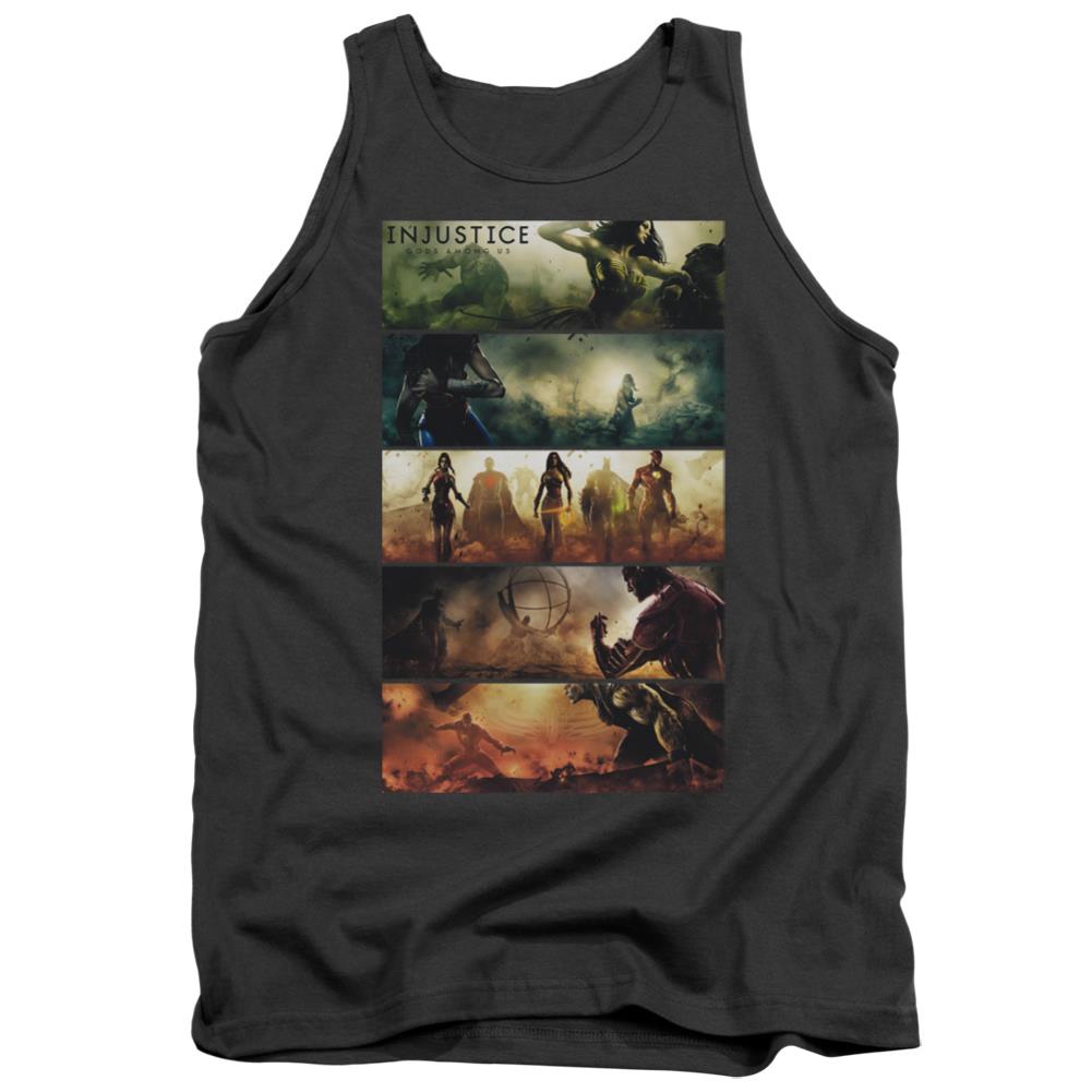 Injustice Gods Among Us Panels Men's 18/1 Cotton Tank Top