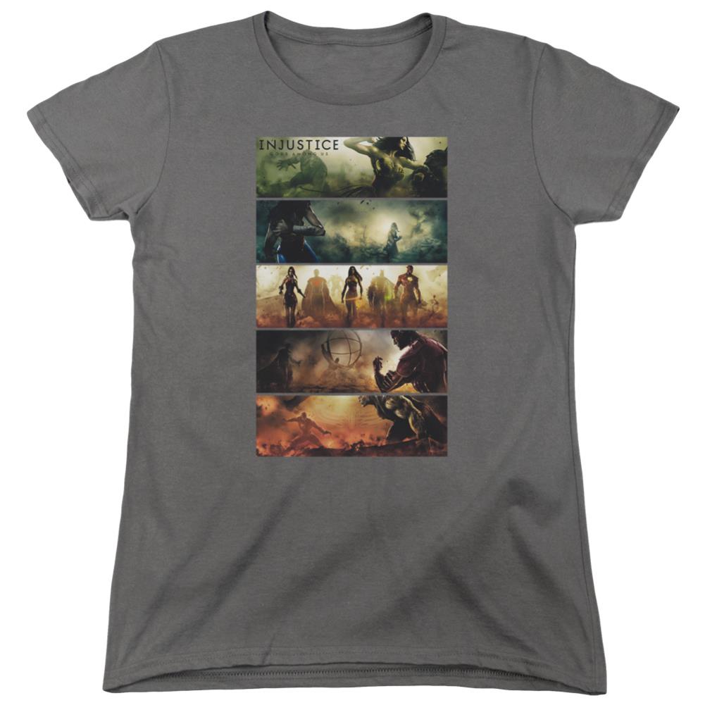 Injustice Gods Among Us Panels Women's 18/1 Cotton Short-Sleeve T-Shirt