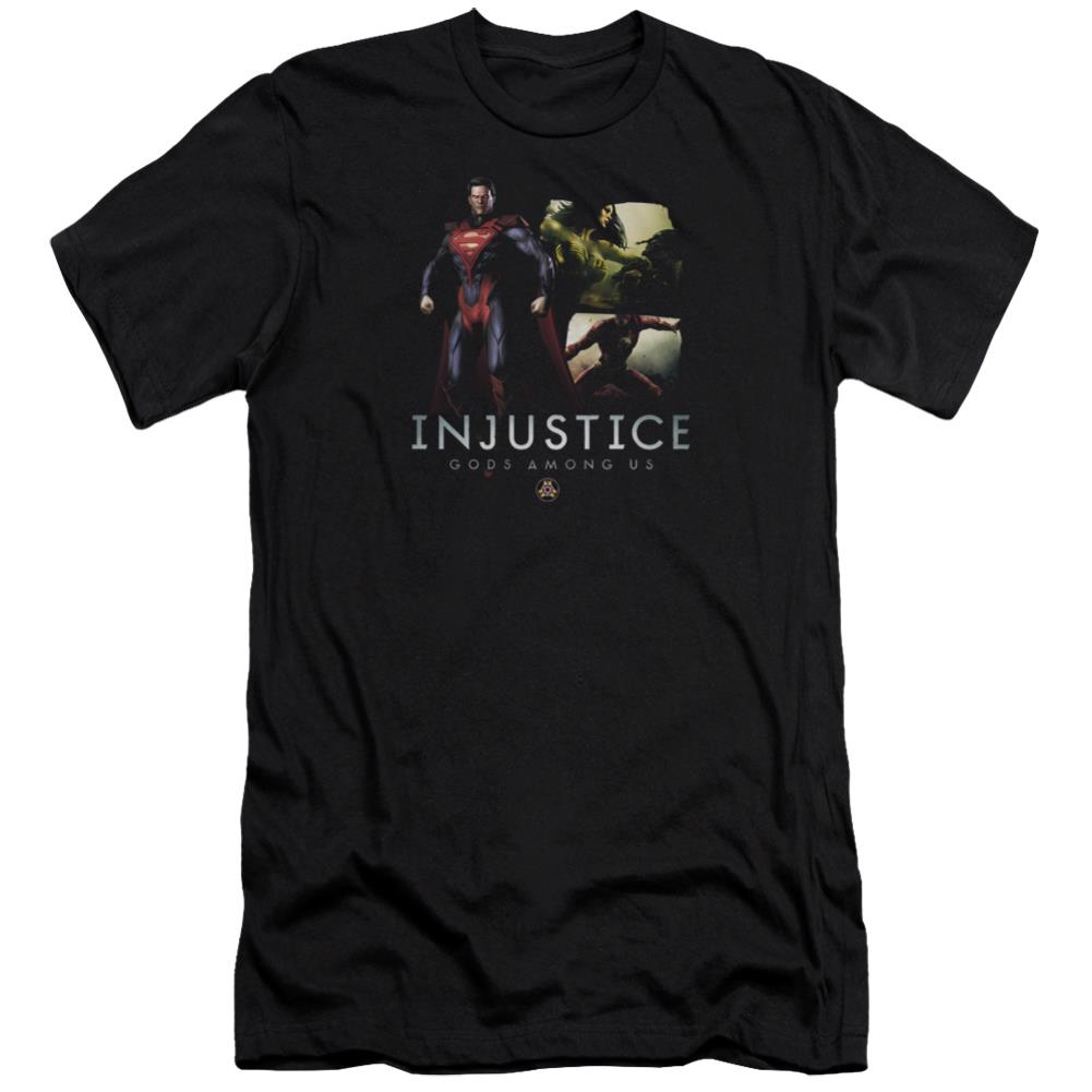 Injustice Gods Among Us Supermans Revenge Men's Ultra-Soft 30/1 Cotton Slim Short-Sleeve T-Shirt
