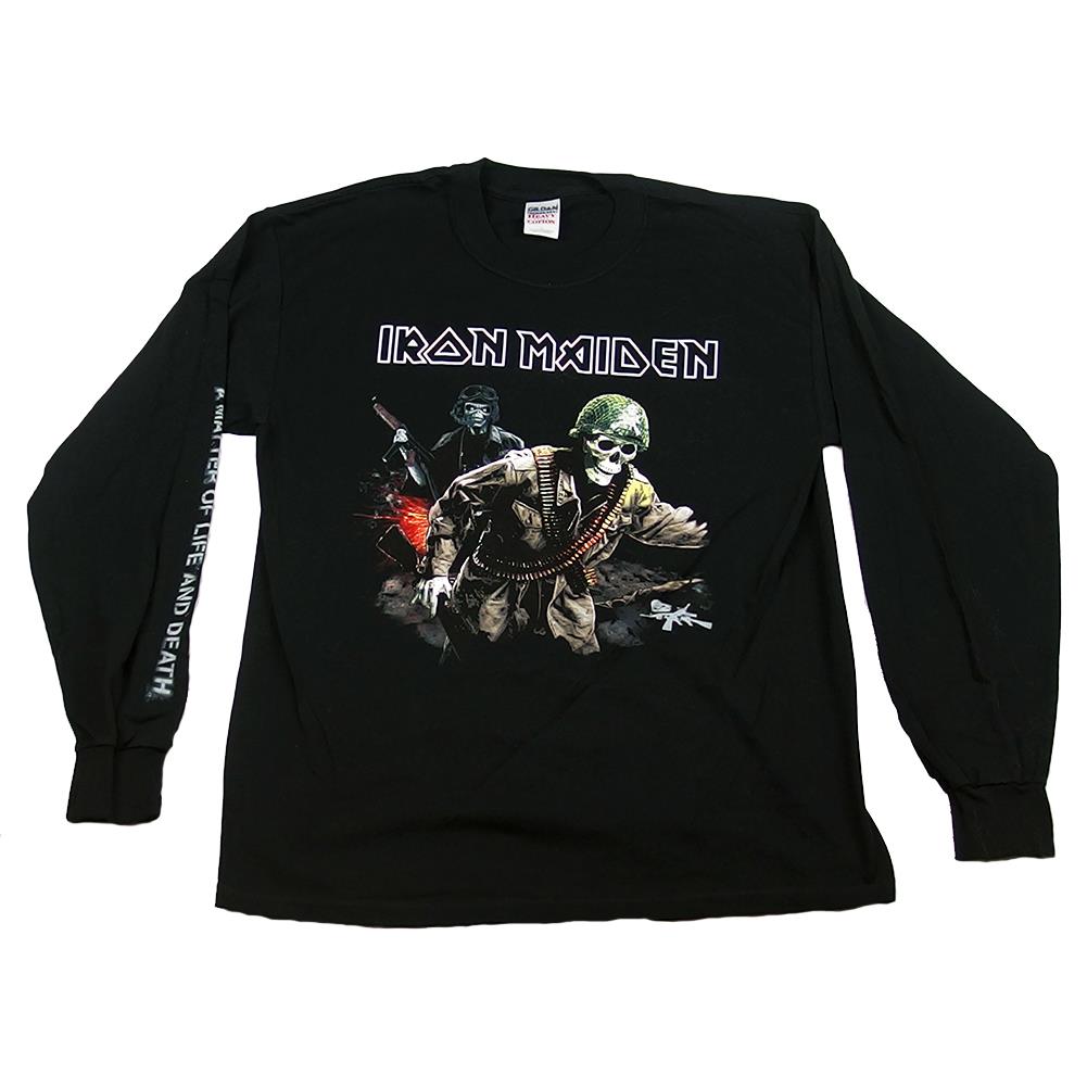 Iron Maiden Men's A Matter Of Life And Death Long-Sleeve Black T-Shirt