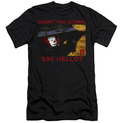 It (1990) Hello Men's Ultra-Soft 30/1 Cotton Slim Short-Sleeve T-Shirt