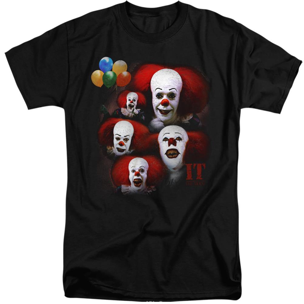 It (1990) Many Faces Of Pennywise Men's 18/1 Tall Cotton Short-Sleeve T-Shirt