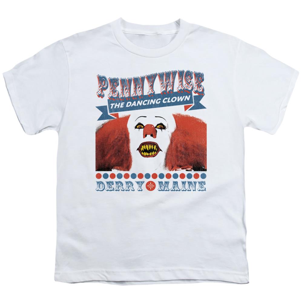 It (1990) The Dancing Clown Youth 18/1 100% Cotton Short-Sleeve T-Shirt