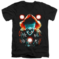 It (2017) Dead Lights Men's 30/1 Cotton Slim V-Neck T-Shirt
