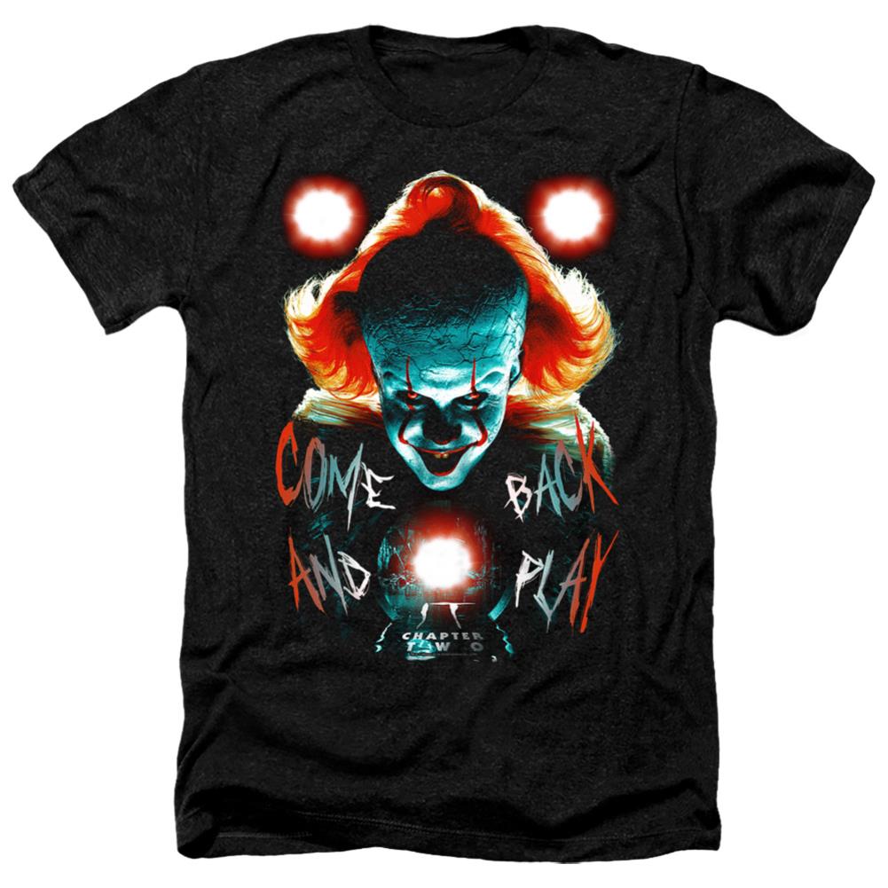 It (2017) Dead Lights Men's 30/1 Heather 60 40 Poly Short-Sleeve T-Shirt