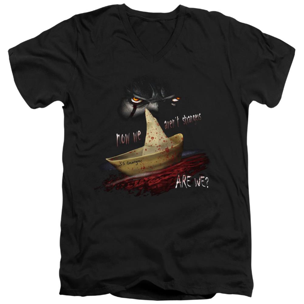 It (2017) Now We Aren't Strangers Men's 30/1 Cotton Slim V-Neck T-Shirt