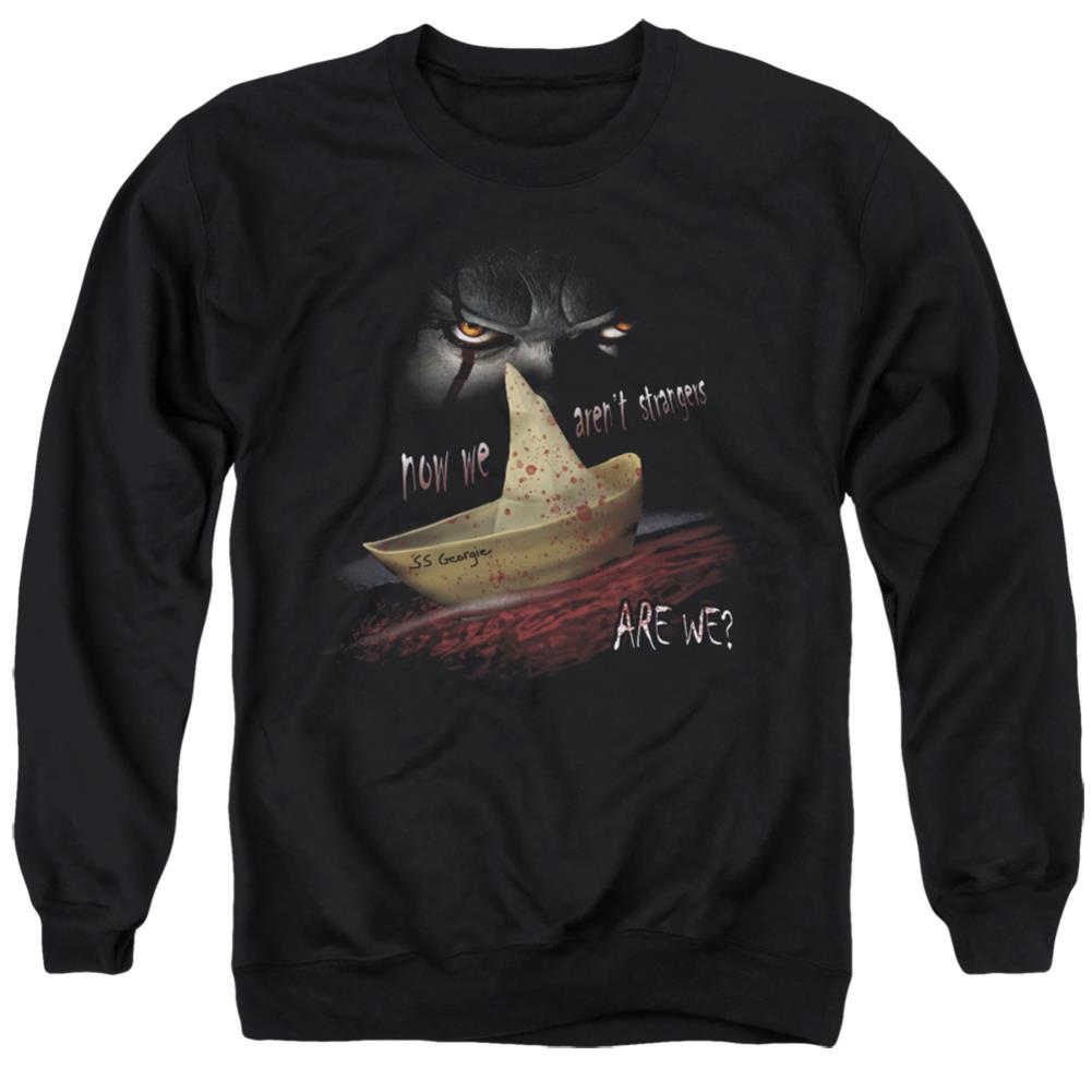 It (2017) Now We Aren't Strangers Men's Crewneck 50 50 Poly Long-Sleeve T-Shirt