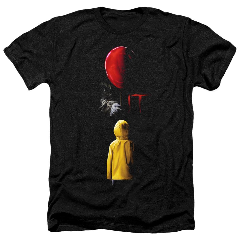 It (2017) Red Balloon Men's 30/1 Heather 60 40 Poly Short-Sleeve T-Shirt
