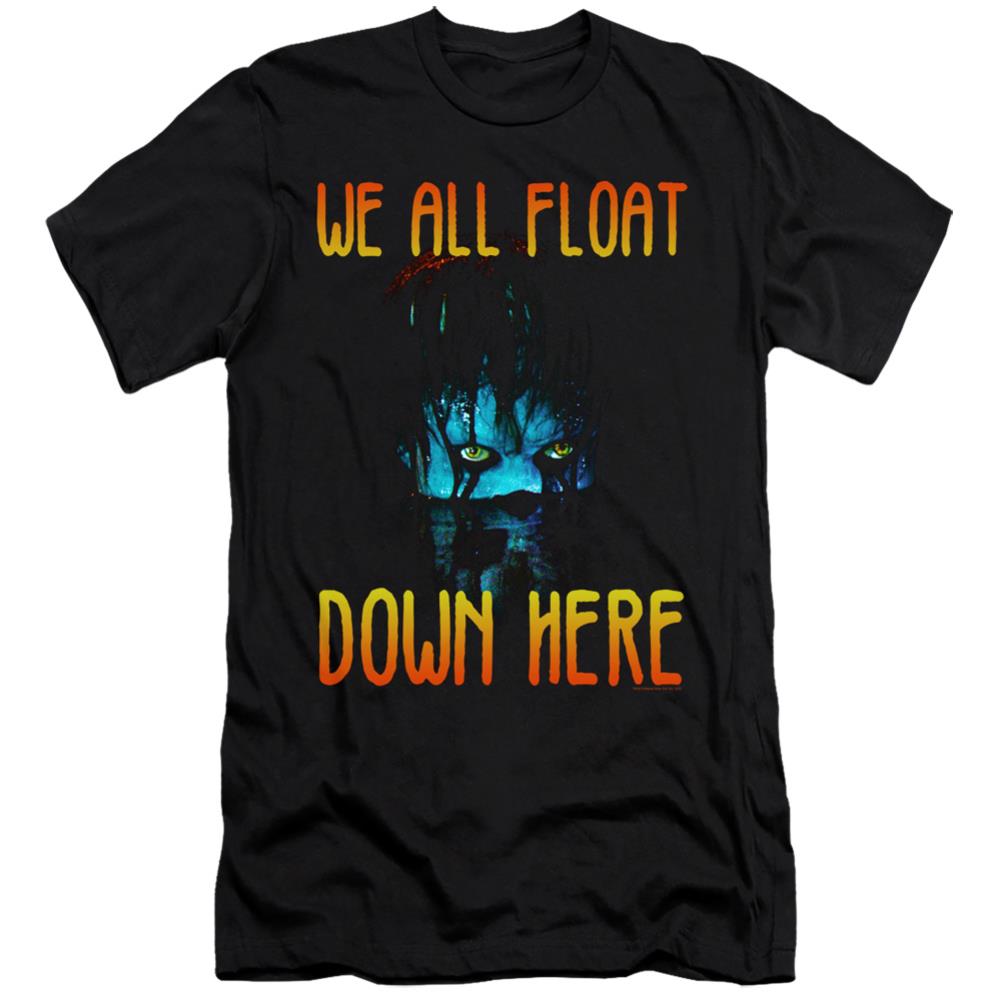 It (2017) We All Float Down Here Men's Ultra-Soft 30/1 Cotton Slim Short-Sleeve T-Shirt
