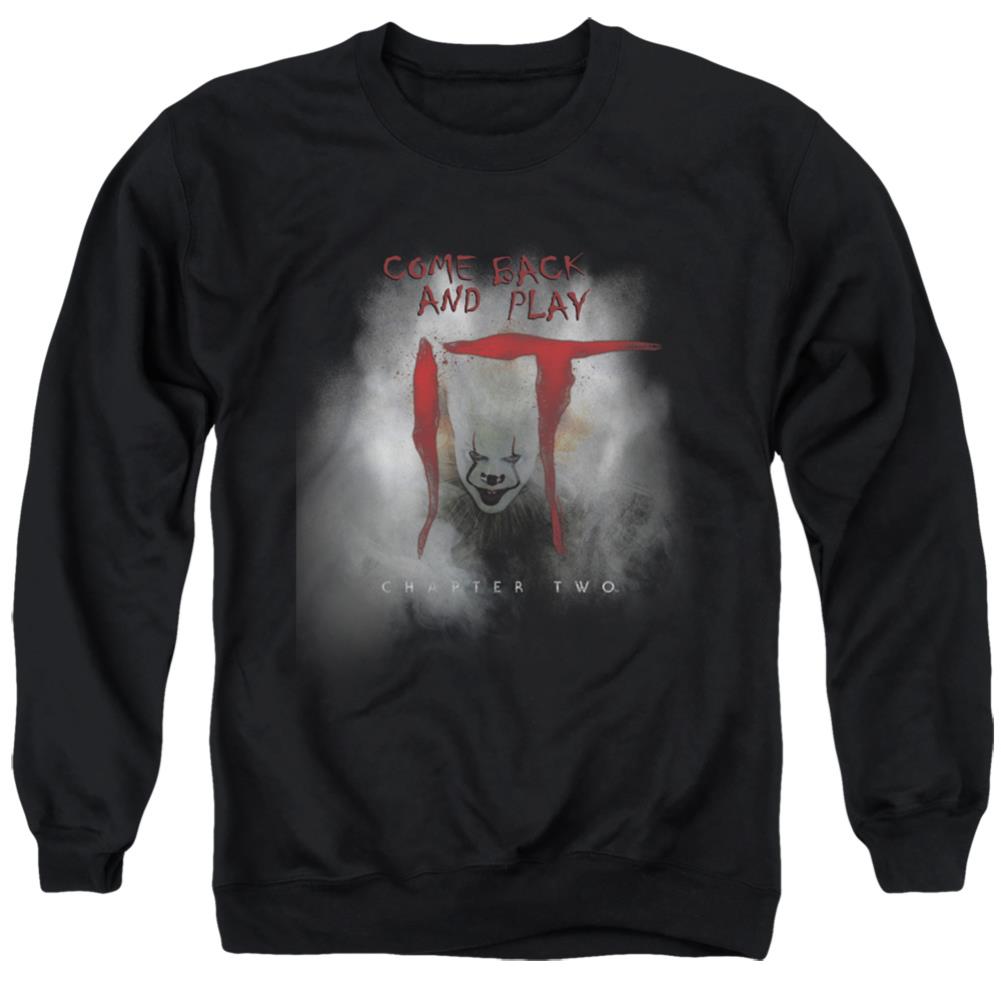 It (2019) Come Back And Play Men's Crewneck 50 50 Poly Long-Sleeve T-Shirt