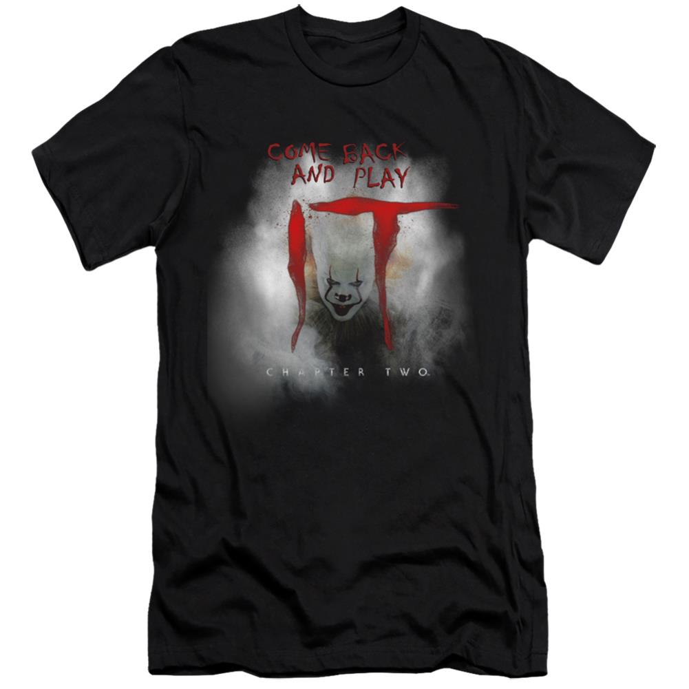 It (2019) Come Back And Play Men's Ultra-Soft 30/1 Cotton Slim Short-Sleeve T-Shirt