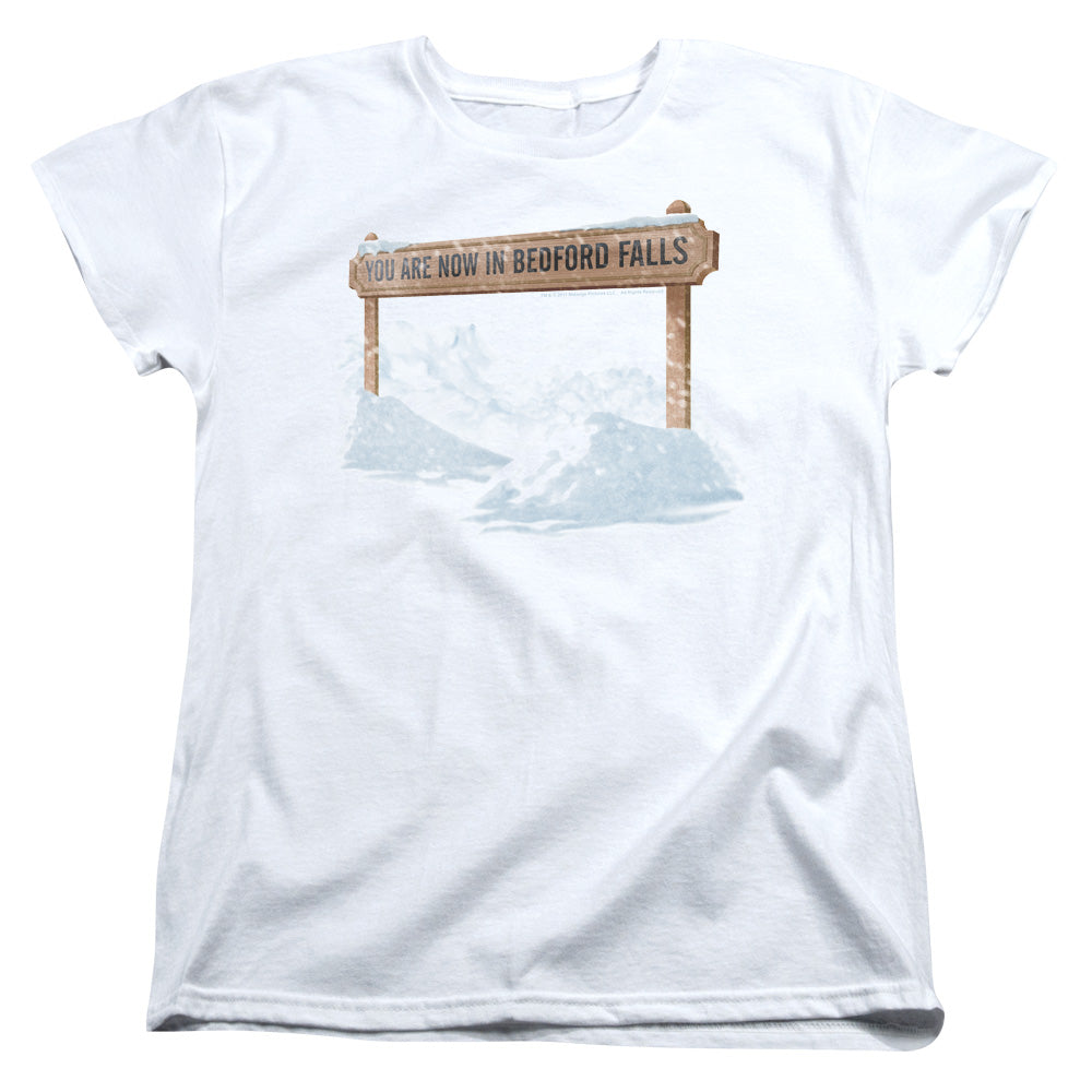 It's A Wonderful Life Bedford Falls Women's 18/1 Cotton Short-Sleeve T-Shirt