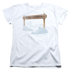 It's A Wonderful Life Bedford Falls Women's 18/1 Cotton Short-Sleeve T-Shirt