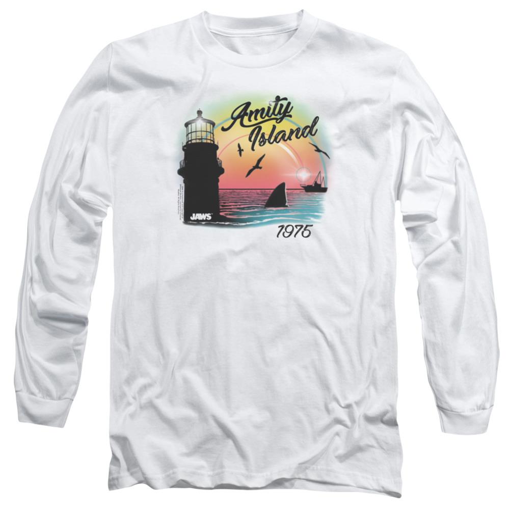 Jaws Amity Island Men's 18/1 Cotton Long-Sleeve T-Shirt