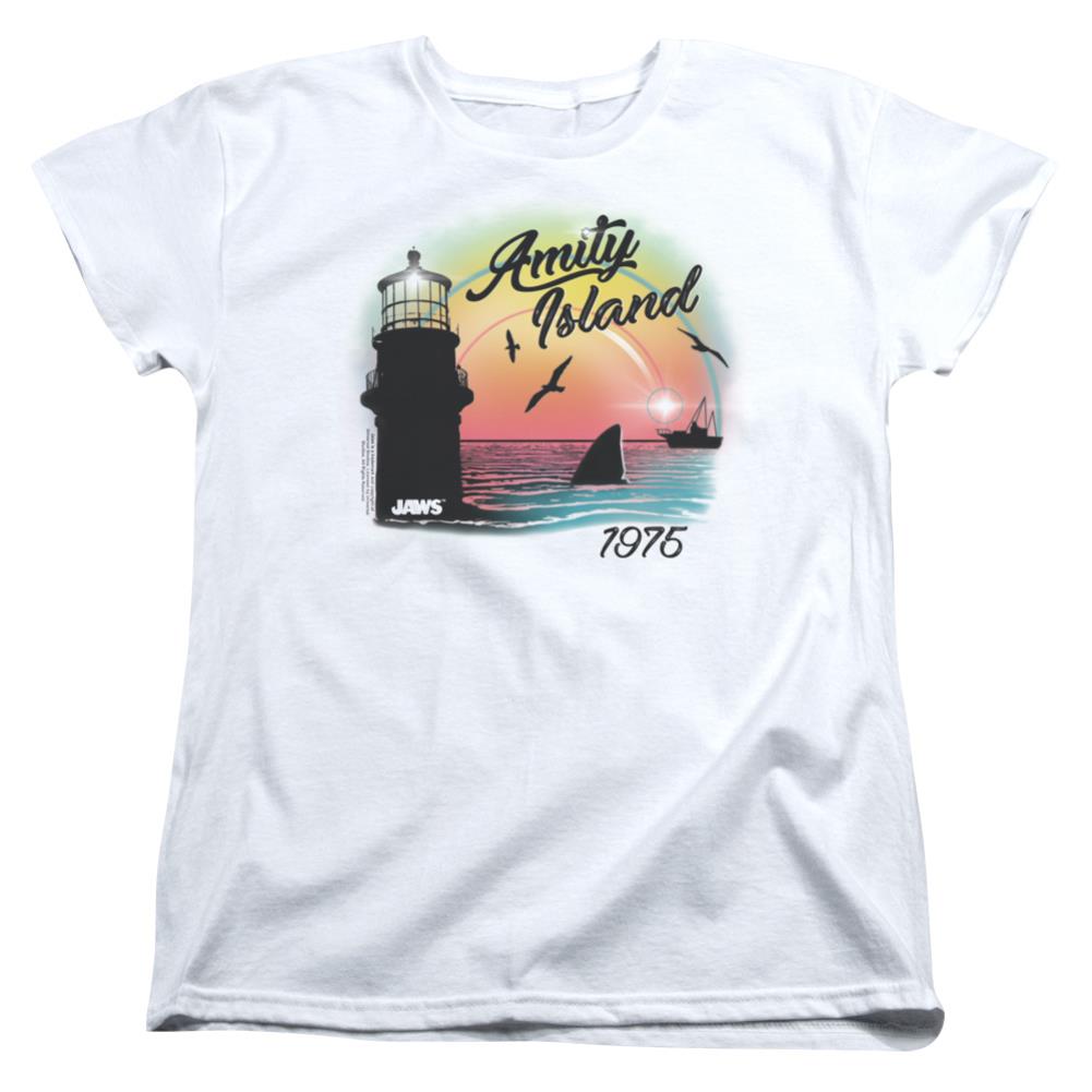 Jaws Amity Island Women's 18/1 Cotton Short-Sleeve T-Shirt