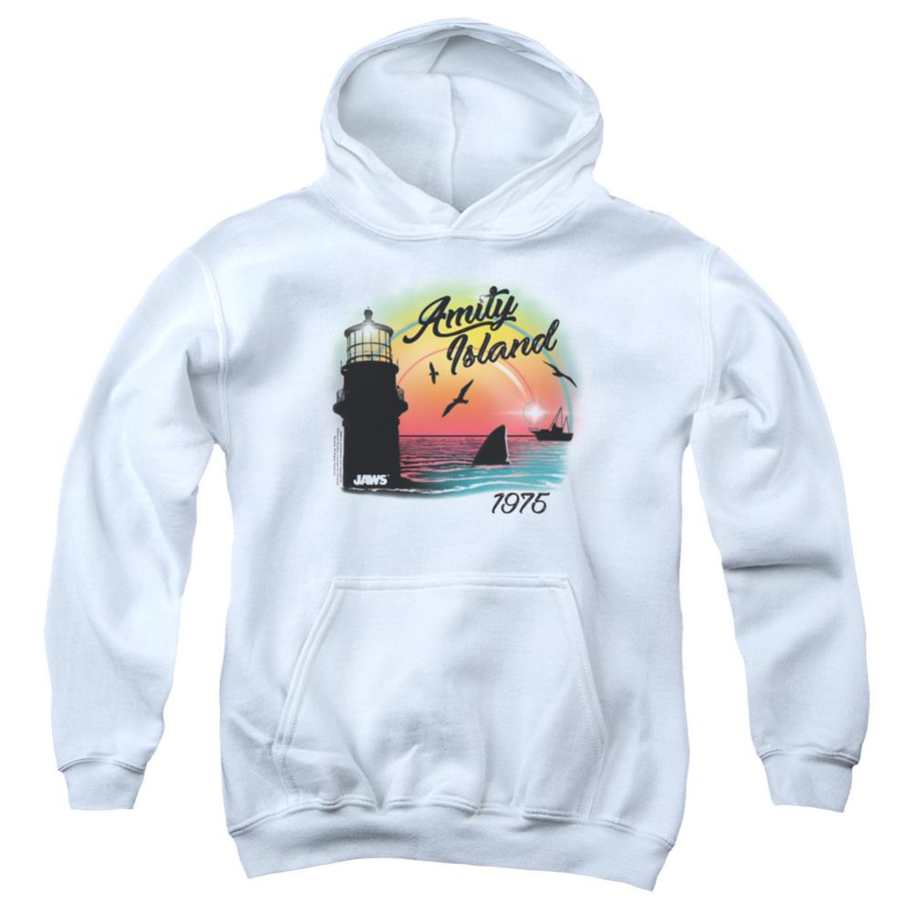 Jaws Amity Island Youth Cotton Poly Pull-Over Hoodie