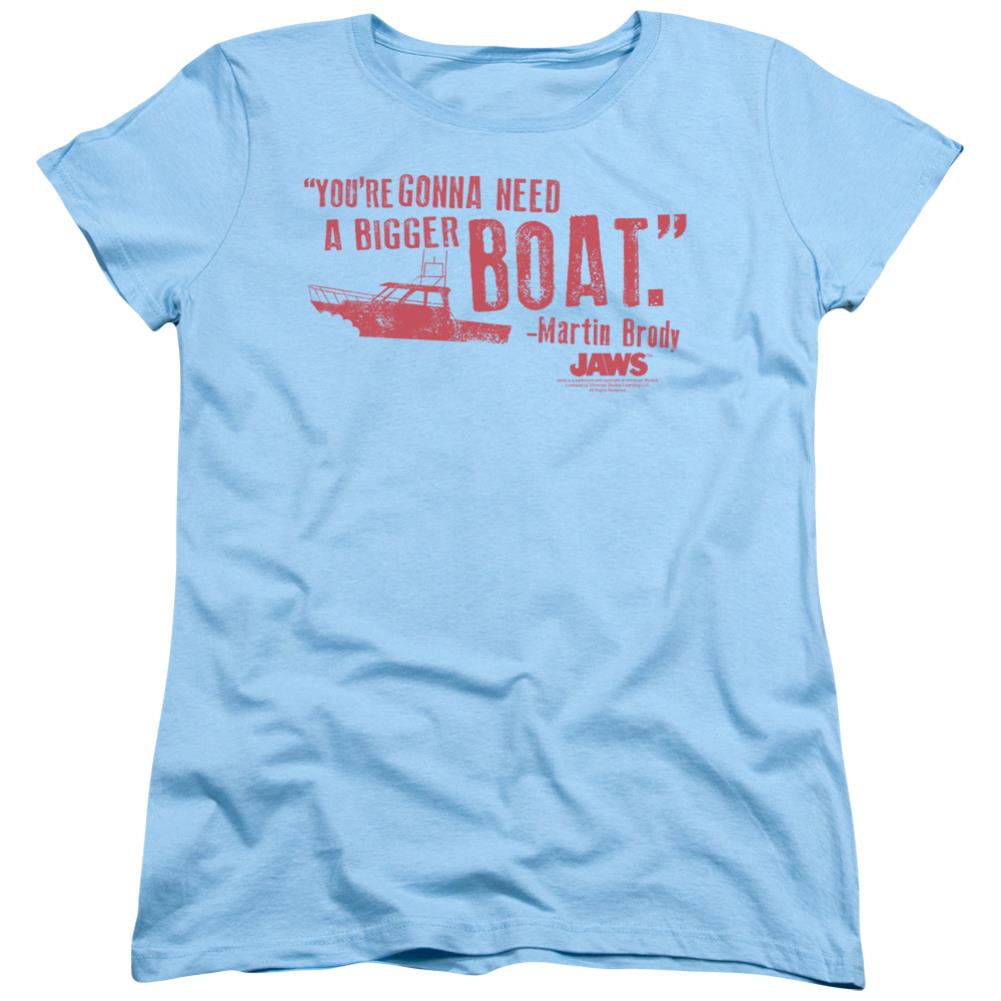 Jaws Bigger Boat Women's 18/1 Cotton Short-Sleeve T-Shirt