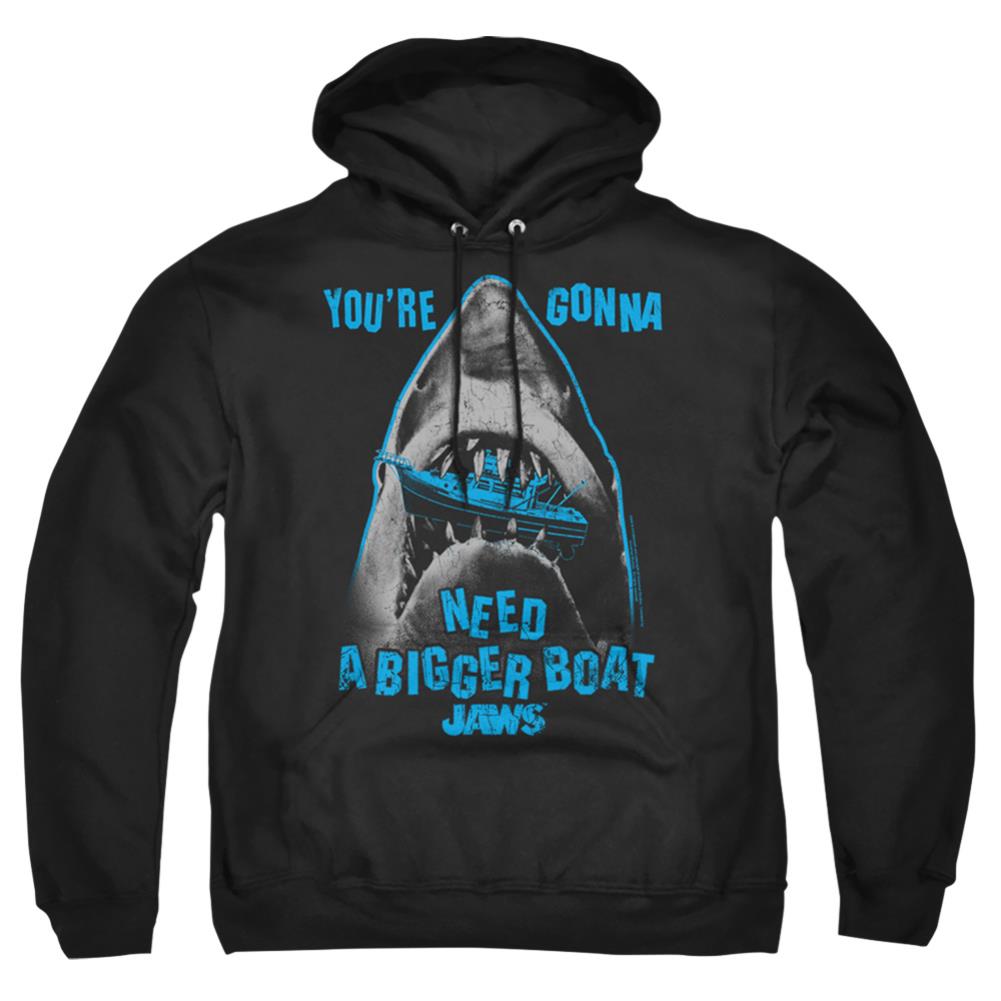 Jaws Boat In Mouth Men's Pull-Over 75 25 Poly Hoodie