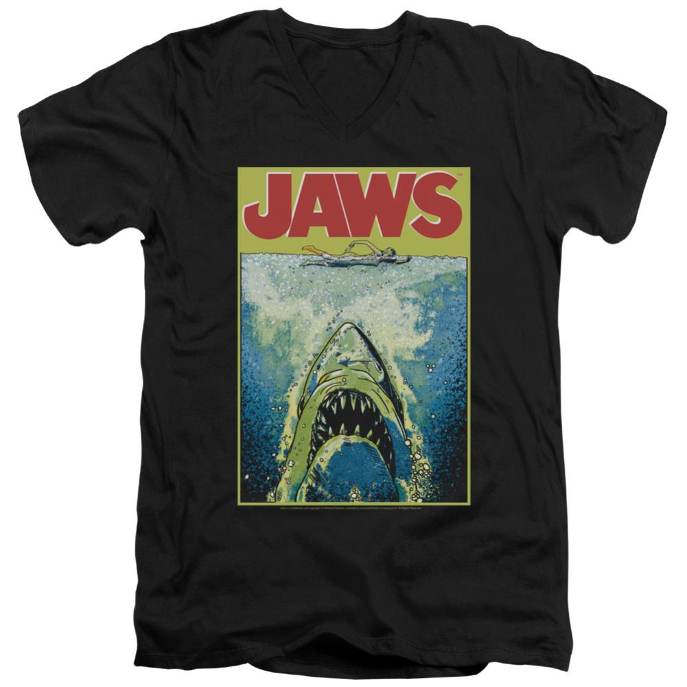 Jaws Bright Jaws Men's 30/1 Cotton Slim V-Neck T-Shirt