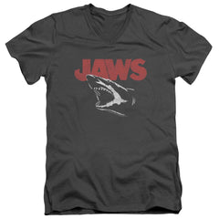 Jaws Cracked Jaw Men's 30/1 Cotton Slim V-Neck T-Shirt
