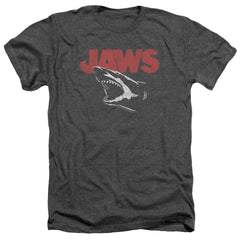 Jaws Cracked Jaw Men's 30/1 Heather 60 40 Poly Short-Sleeve T-Shirt