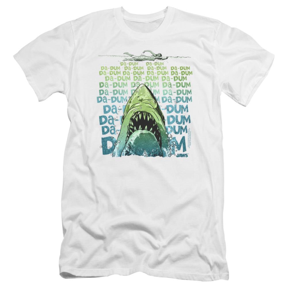 Jaws Da Dum Men's Ultra-Soft 30/1 Cotton Slim Short-Sleeve T-Shirt