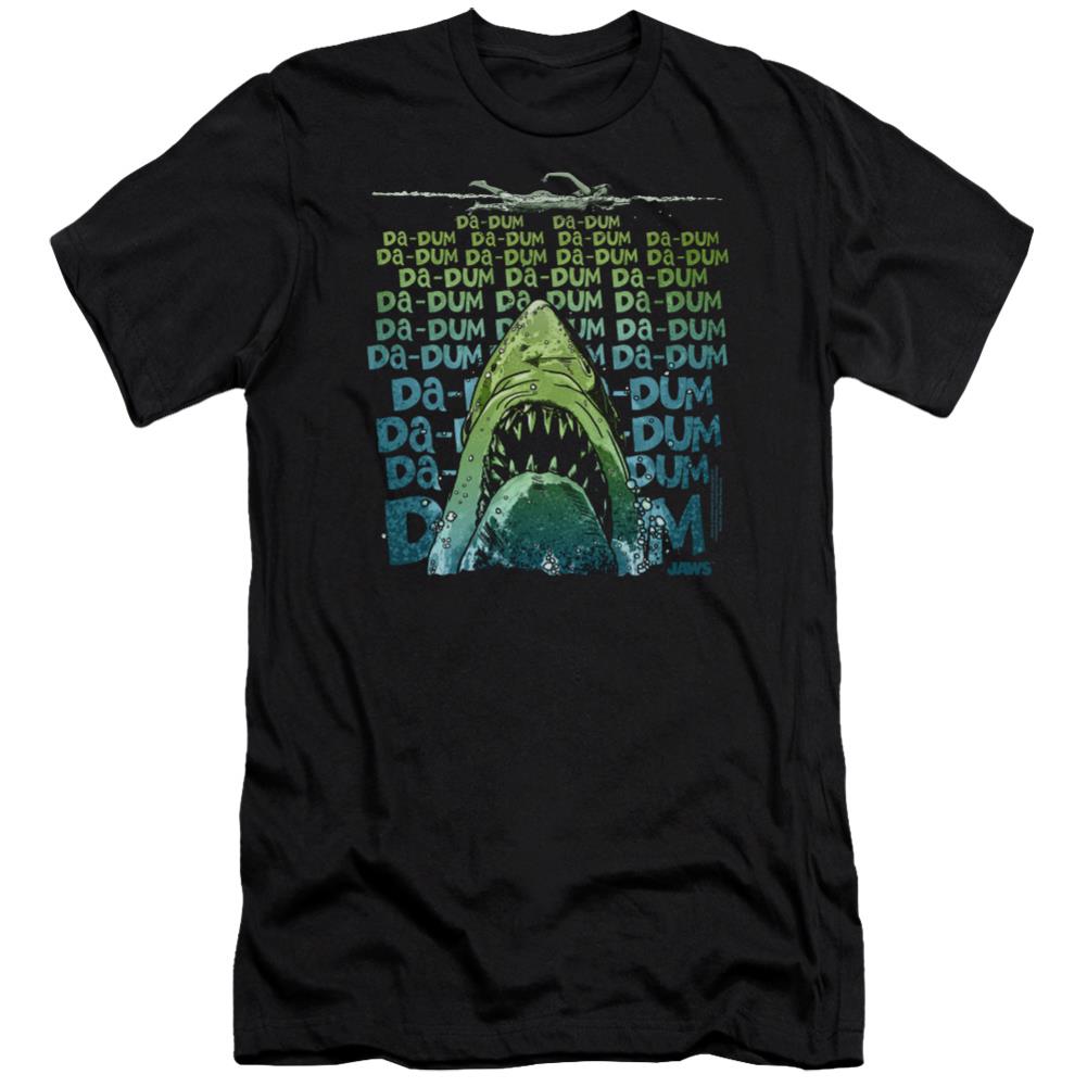Jaws Da Dum Men's Ultra-Soft 30/1 Cotton Slim Short-Sleeve T-Shirt