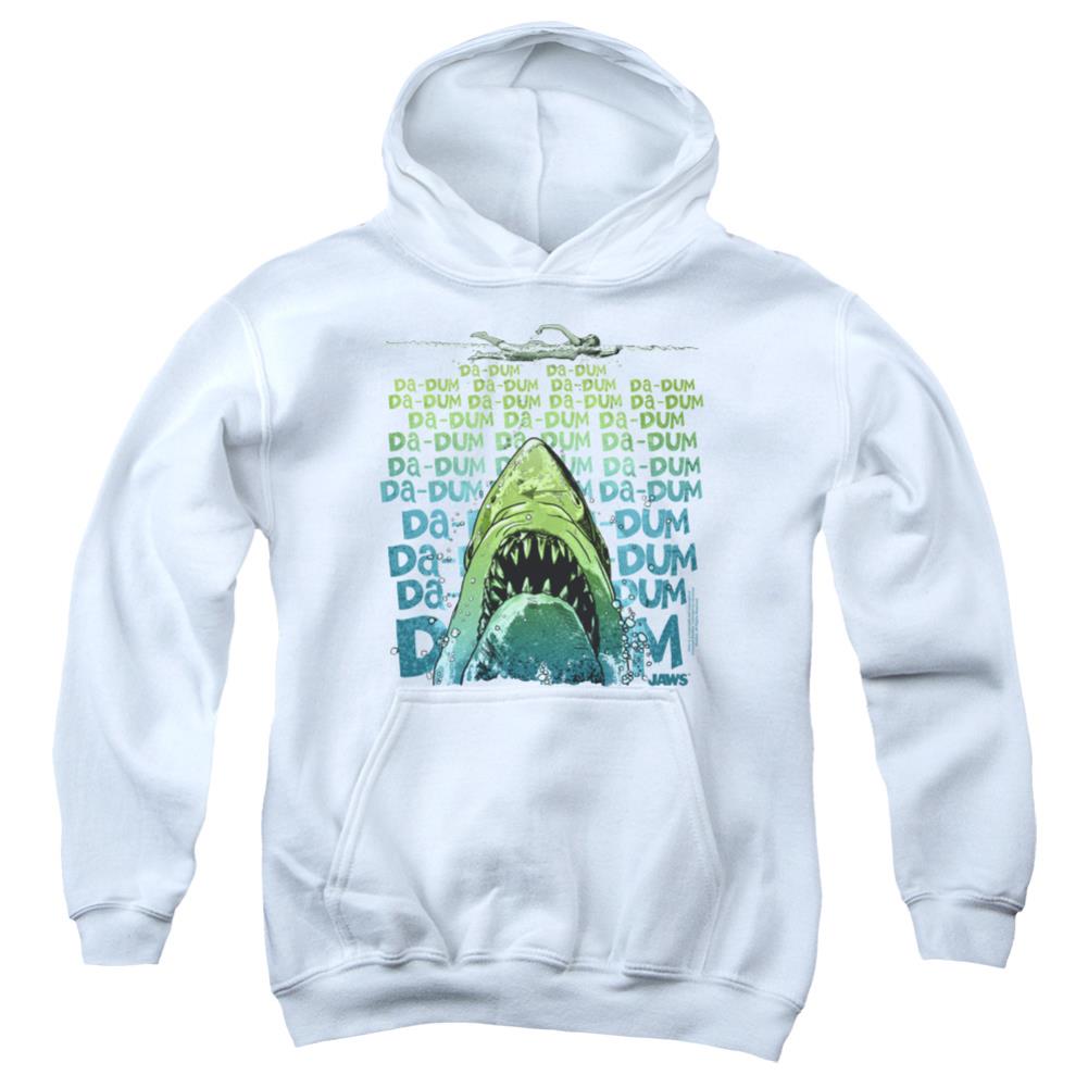 Jaws Da Dum Youth Cotton Poly Pull-Over Hoodie