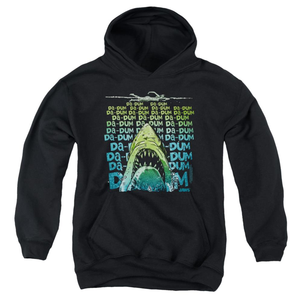 Jaws Da Dum Youth Cotton Poly Pull-Over Hoodie
