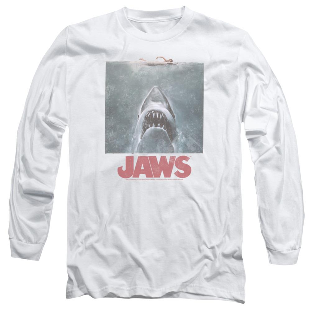 Jaws Distressed Jaws Men's 18/1 Cotton Long-Sleeve T-Shirt