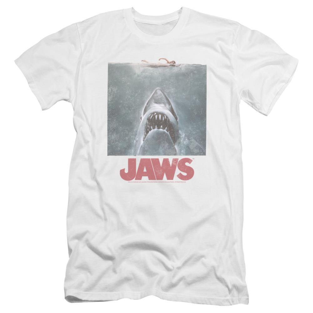 Jaws Distressed Jaws Men's Ultra-Soft 30/1 Cotton Slim Short-Sleeve T-Shirt