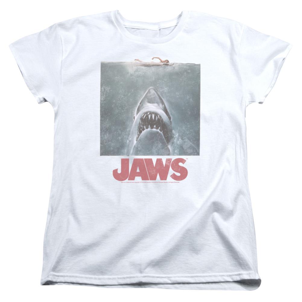 Jaws Distressed Jaws Women's 18/1 Cotton Short-Sleeve T-Shirt