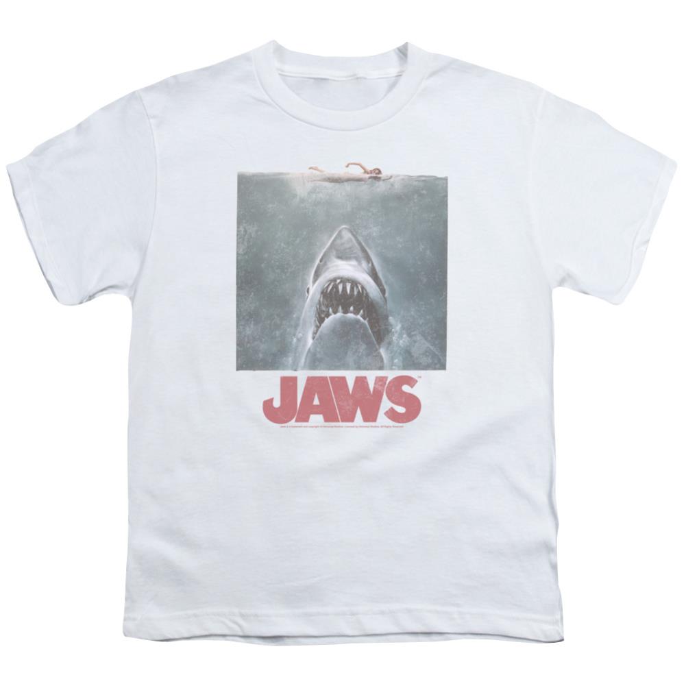 Jaws Distressed Jaws Youth 18/1 100% Cotton Short-Sleeve T-Shirt