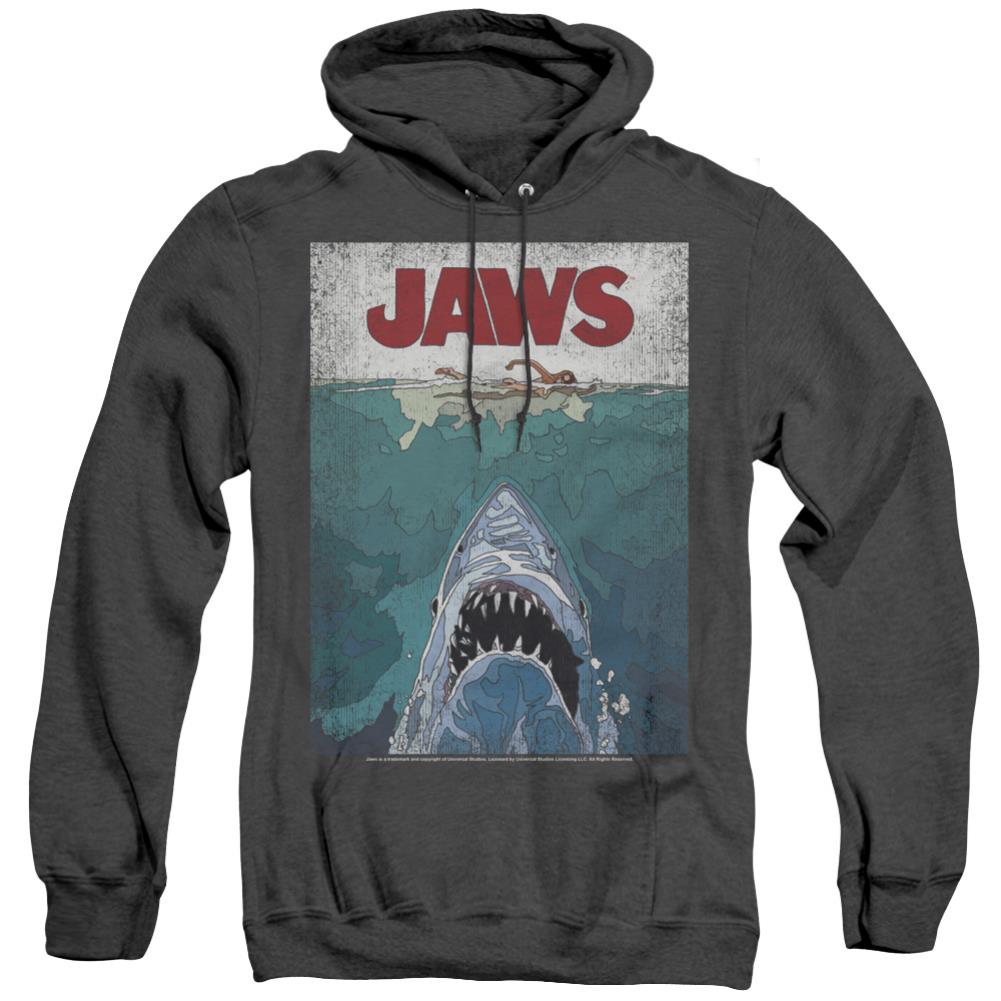 Jaws Lined Poster Men's Pull-Over Hoodie
