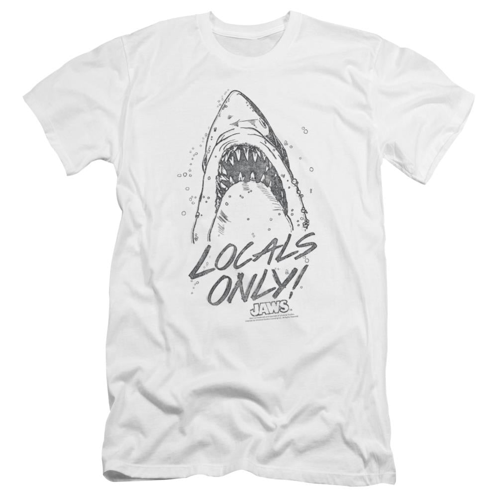 Jaws Locals Only Men's Ultra-Soft 30/1 Cotton Slim Short-Sleeve T-Shirt