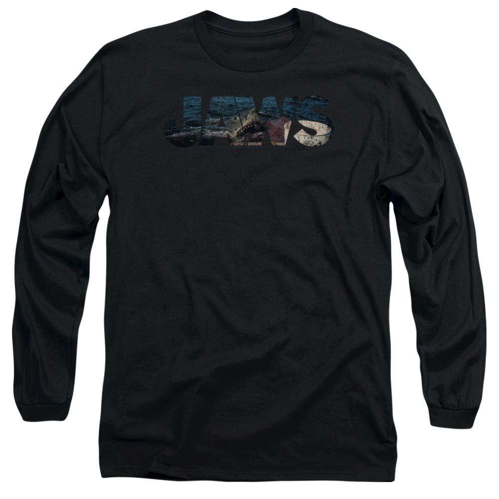 Jaws Logo Cutout Men's 18/1 Cotton Long-Sleeve T-Shirt