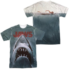 Jaws Poster Men's Regular Fit Polyester Short-Sleeve T-Shirt