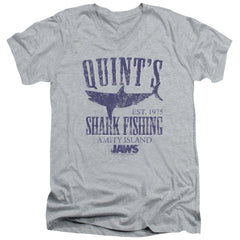 Jaws Quint's Men's 30/1 Cotton Slim V-Neck T-Shirt