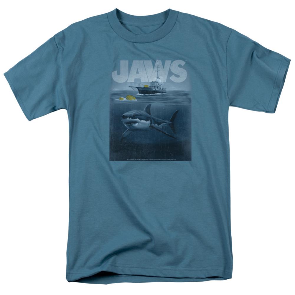 Jaws Silhouette Men's 18/1 Cotton Short-Sleeve T-Shirt