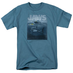 Jaws Silhouette Men's 18/1 Cotton Short-Sleeve T-Shirt
